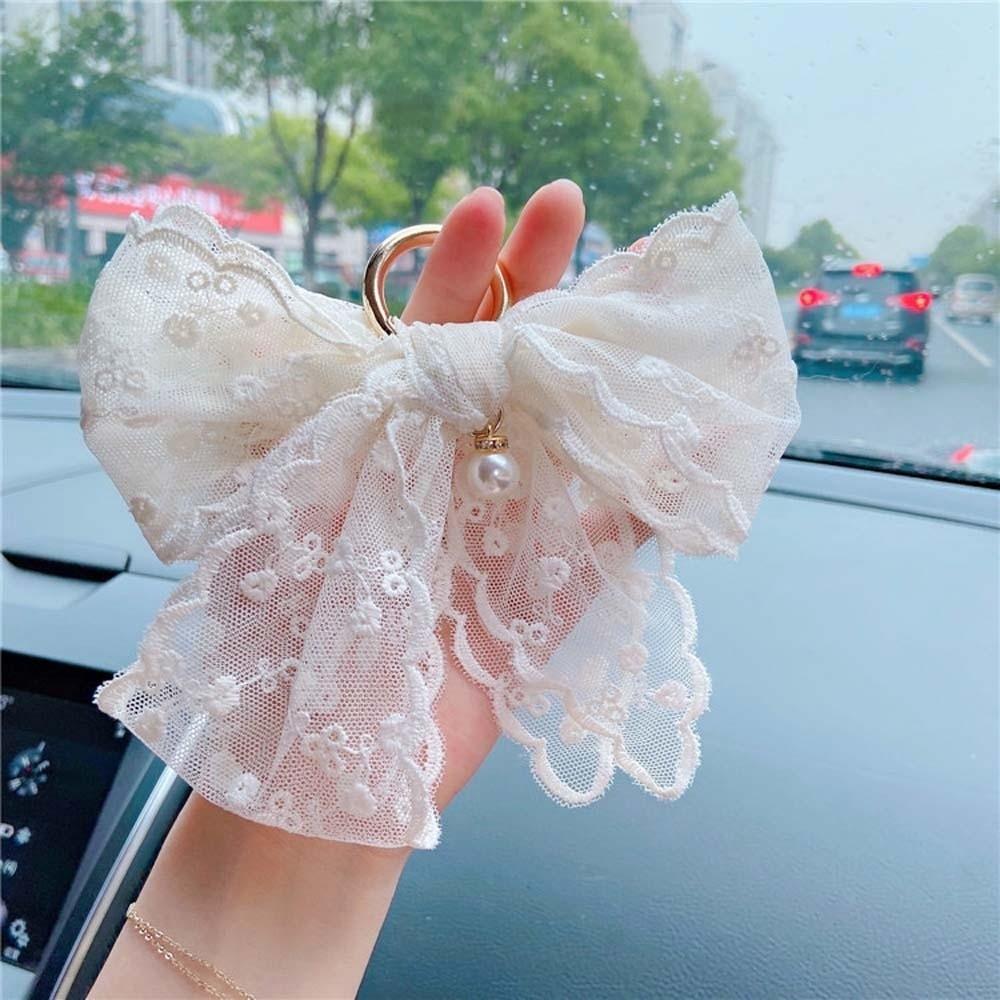 Ornament Sweet Key Ring Elegant Car Key Accessories Creative Lace Bow Pendant  Women