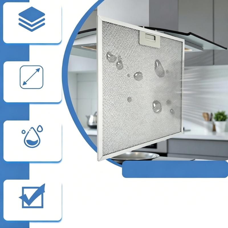 Pack Of 2 Range Hood Grease Filters Strong Aluminum Construction For Effective Cooking remainder Capture