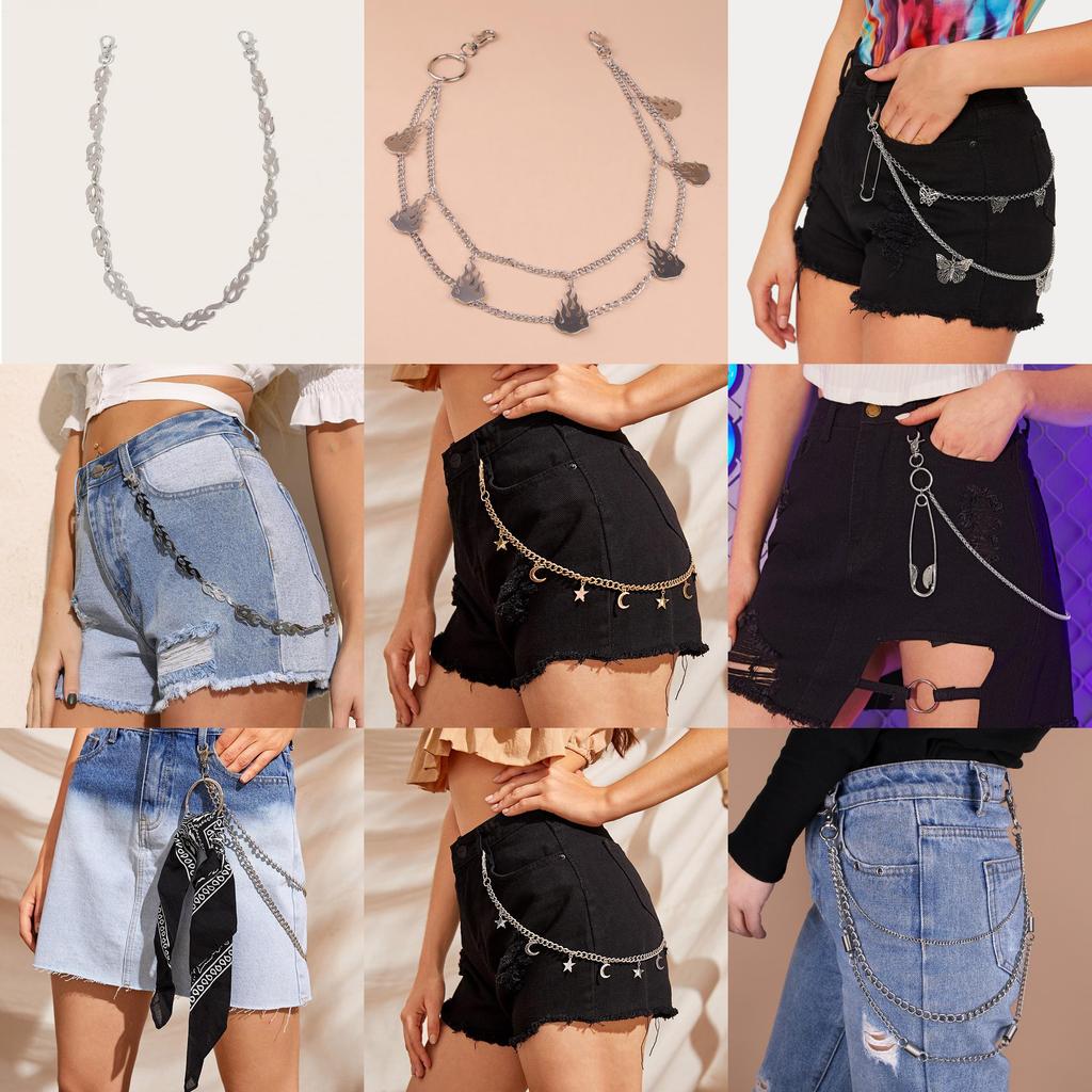 Womens Metal Cross Waist Chain For Street Style Hip Hop Fashion