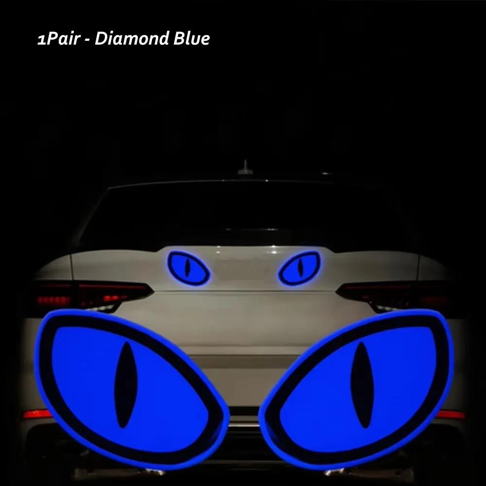 2PCS Car Reflector Sticker Night Driving Safety Decal Motorcycle Trailer Cat Eye Reflective Safety Warning Tape Decoration