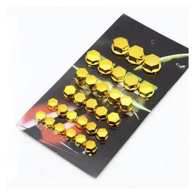 Nut Cap Decoration For Honda CB400SF CB1300 CB600 CB900 Motorcycle Nut Bolt Cap Cover Decoration (Gold)