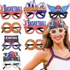 Plastic Basketball Eyeglass Basketball Glasses Frame Photo Booth Props Basketball Game Eyeglass Eyewear Gifts Women Men