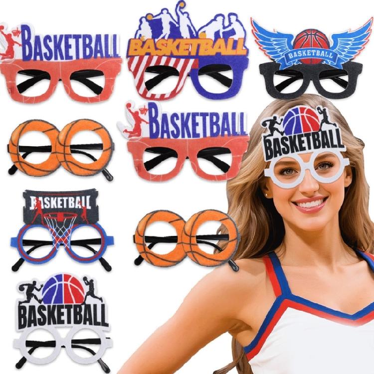 Plastic Basketball Eyeglass Basketball Glasses Frame Photo Booth Props Basketball Game Eyeglass Eyewear Gifts Women Men