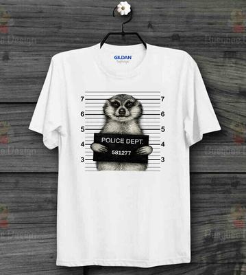 Meerkat Mugshot Funny Gang Retro Cool Unisex T Shirt Funny Gift Idea B138