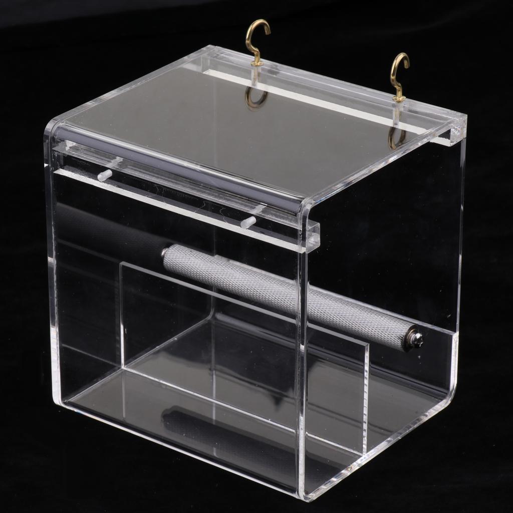 Vogel Papageien Futterautomat Acryl Transparent Futter Wasser Box Automatischer Spender für Käfigvögel Futtergeräte