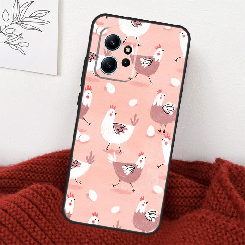 Chicken Pattern Case For Xiaomi Redmi Note 13 10 11 12 14 15 Pro Plus Cover For Redmi 15 15C 14C 10C 12C 13C
