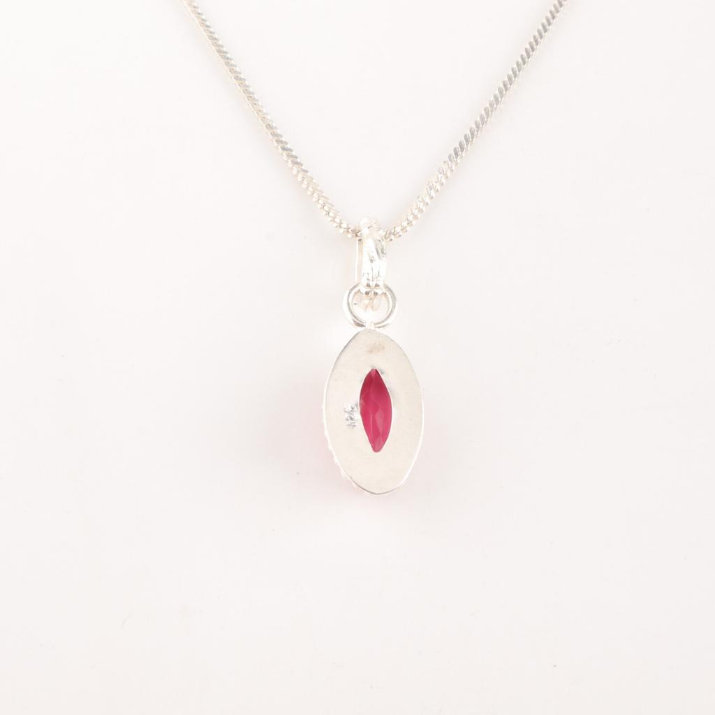 Pink Tourmaline Gemstone 925 Sterling Silver Jewelry Handmade Pendant For Gift PP-59-8
