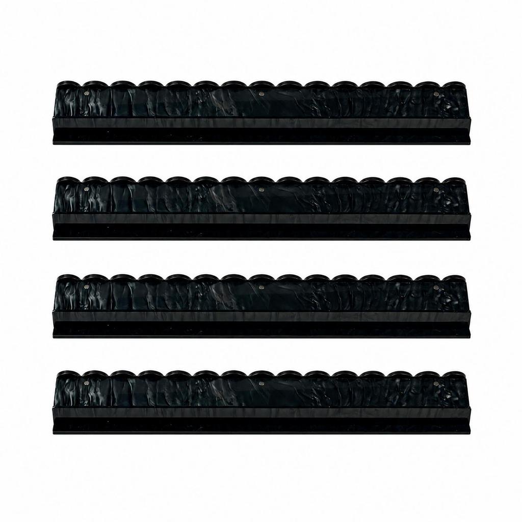 4 Pieces American Mahjong Tile Rack Marbled Acrylic 20 Inch for
