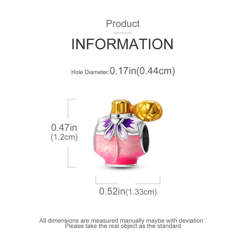 Copper Plated Pink Purple Fragrant Water Bottle Beads Fit Charms Plataoriginal Bracelet Beads Women Jewellery Making