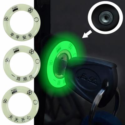 5 Adet Motosiklet Elektrikli Araba Aydınlatmalı Kontak Anahtarlık Kapağı Çıkartmaları Dekoratif Işık Anahtarı Halkası Floresan Etiket