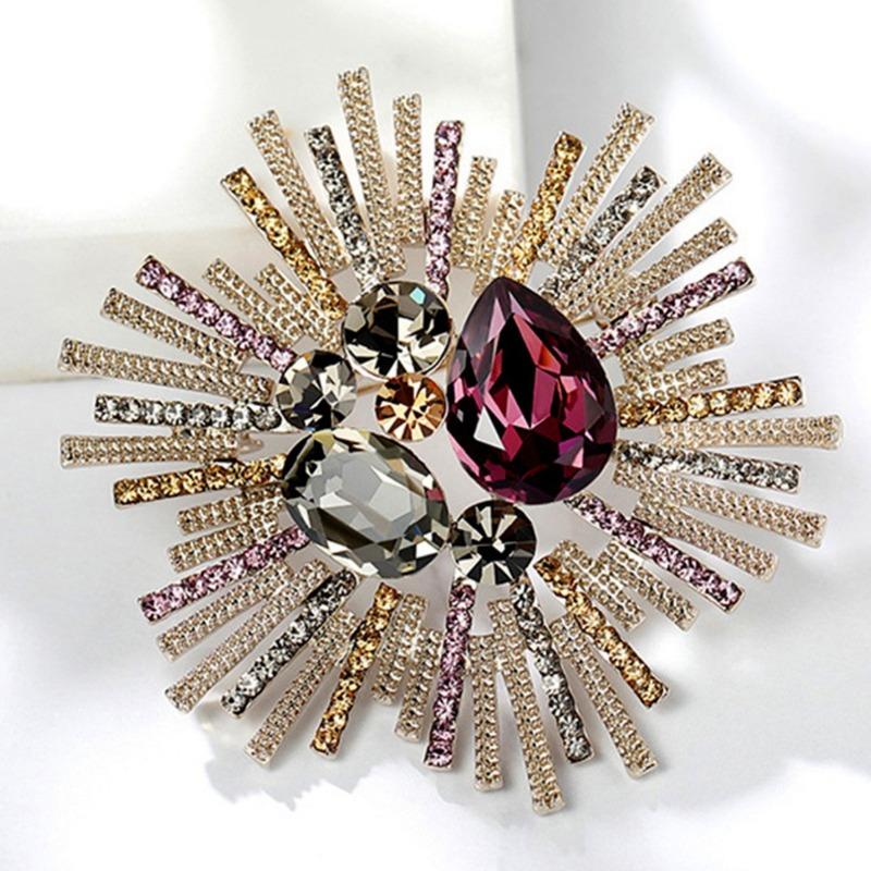 

1 шт. Винтажная брошь большого размера: Европейско-американский стиль, элегантный ретро-корсаж для пальто и костюмов