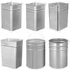 Galvanized Square Outdoor Trash Can Liner