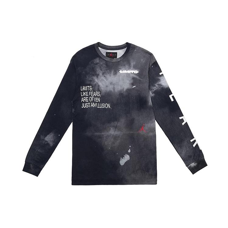 Air Jordan Long Sleeve Fearless Tee  Black White  Men s CT6196-101 S