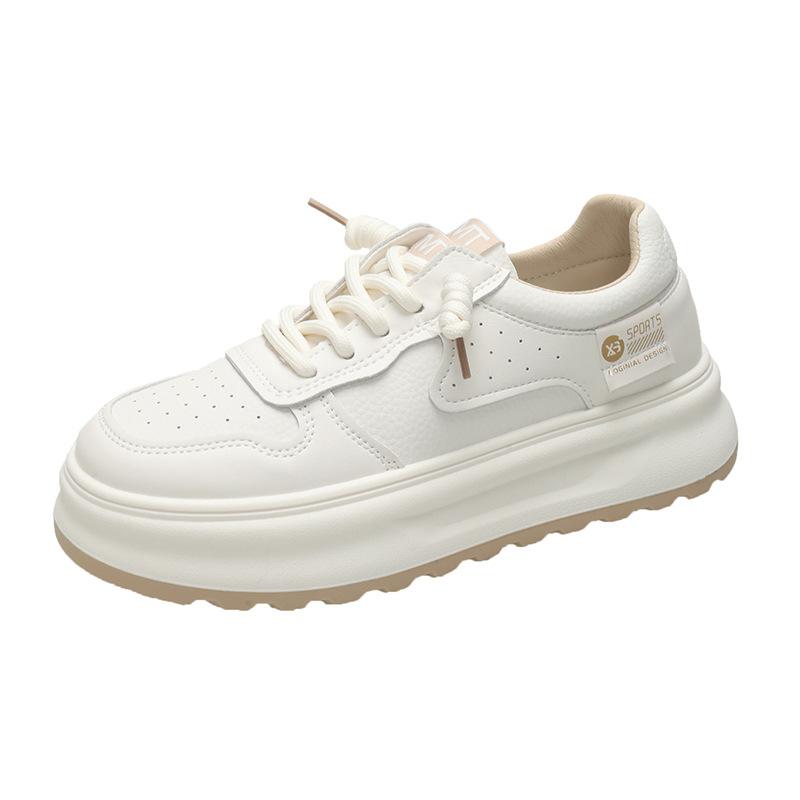 

Korean version of thick-soled heightening little white shoes for women in the summer of 2024, new breathable soft-soled versatile casual sports board 35 белый