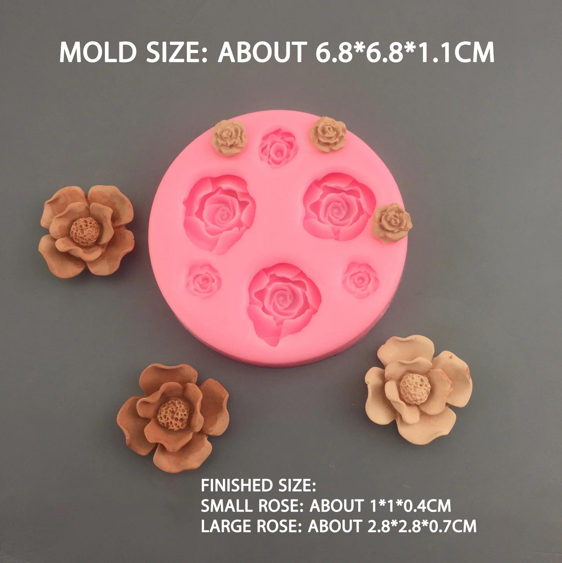 

Мини 3D форма для цветка розы, шоколадная помадка для торта, кекса, формочки для торта из смоляной глины