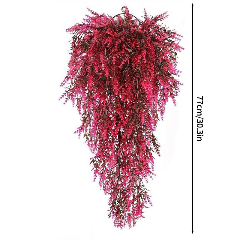 Artificial Lavender Vine Flower Artificial Rose Flower Wall Hanging Wedding Decoration Planting Vine Decoration for Home Garden