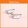 And Fun Playful Paper Airplane Brooch In Minimalist Design With Glittery Touch Perfect For Personal Fashion Statement