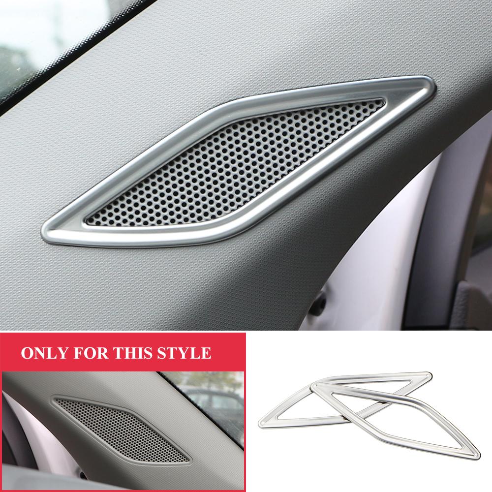 Car Front Pillar Cover Speaker Ring Sticker for VW Volkswagen Tcross T-cross 2018-2023 Stickers Stainless Steel Accessories
