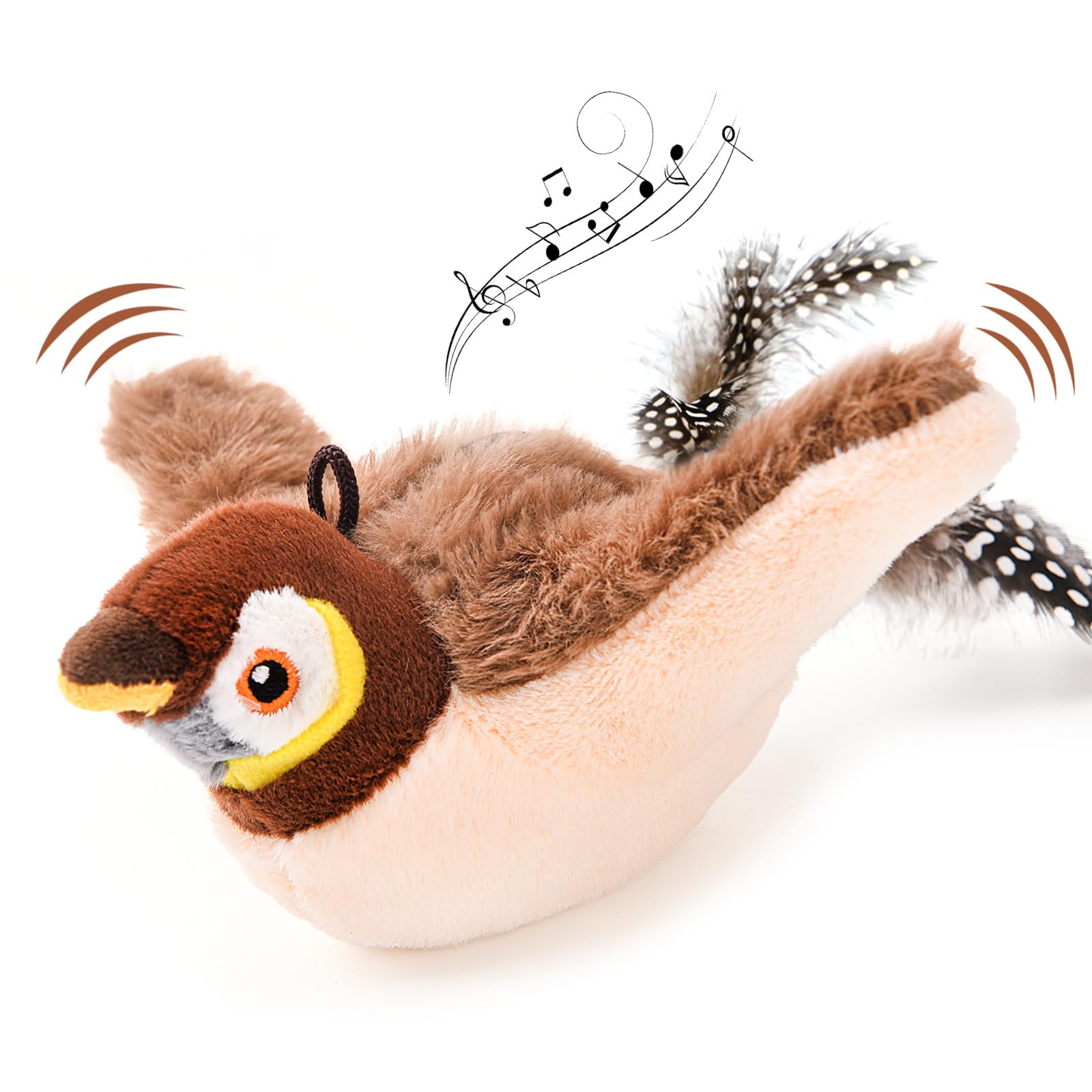 

AUSCAT Cat Hopping Moving Plush Electric Toy with for Solo Play Toy, Bird, Automatic, Flapping, Flightless, Toy, Squeaking, Catnip,