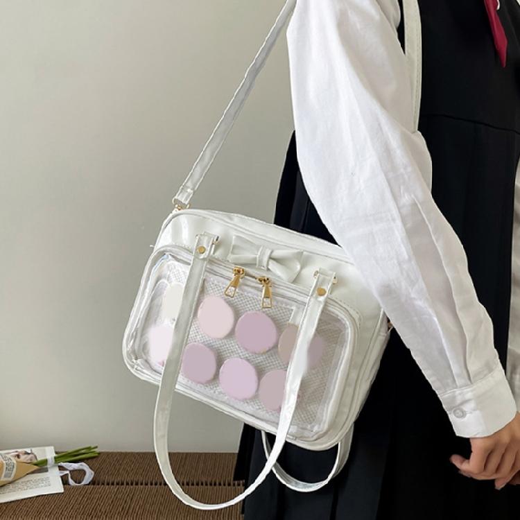 Damska Przezroczysta Torebka na Ramię DIY Ita Bag Dziewczęca Urocza Torebka Crossbody do Szkoły