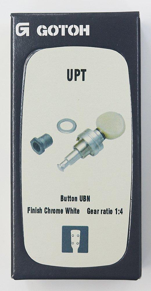 GOTOH Planetary Tuner for Ukulele, UBN Button, Chrome White (UPT-UBN-CWX) UPT-UBN-CW