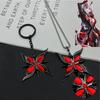 Anime Game Genshin Impact Arlecchino Fatui The Knave Necklace Cosplay Fatui Harbinger Red Rose Gothic  Cosplay Accessories