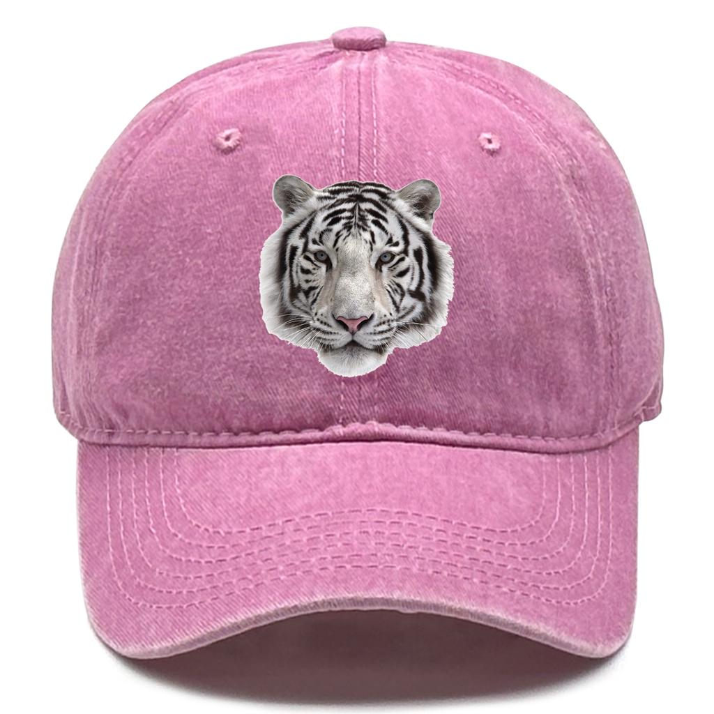 Tiger Head Print Adjustable Caps HD Animal Heads Man's Cap Casual Vintage-Inspired Snapback Baseball Hat One Size Fits All
