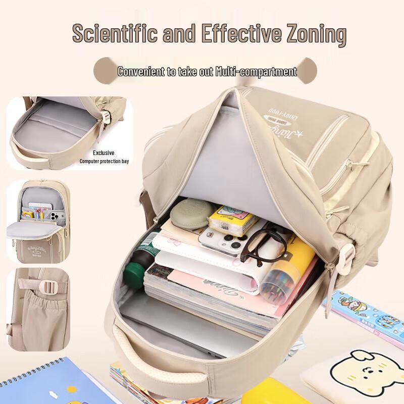 Anyshine Girls' Lightweight Ergonomic School Backpack