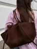 Bolso de Mano de Cuero Suave Gamuza de Lujo para Mujer Bolso de Hombro de Gran Capacidad Bolsos de Mano Bolso de Almacenamiento con Forma de Ala Fashi Bolso de Compras Chic