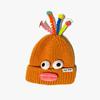 Autumn and Winter Children's Warm Knitted Hat Parent Child Wool Hat Girl Cute Cartoon Funny Eyes Tentacles Will Glow