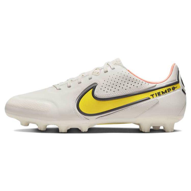 Nike Tiempo Legend 9 Pro Round Toe Lace-Up HG (Rubber Short Studs) Shock Absorbing Non-Slip Durable Soccer Shoes Men Soccer Shoes Beige DB5621-002