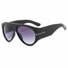 European and American retro large-frame pilot sunglasses for women ins fashionable, simple and versatile, showing a small square face, sunglasses f