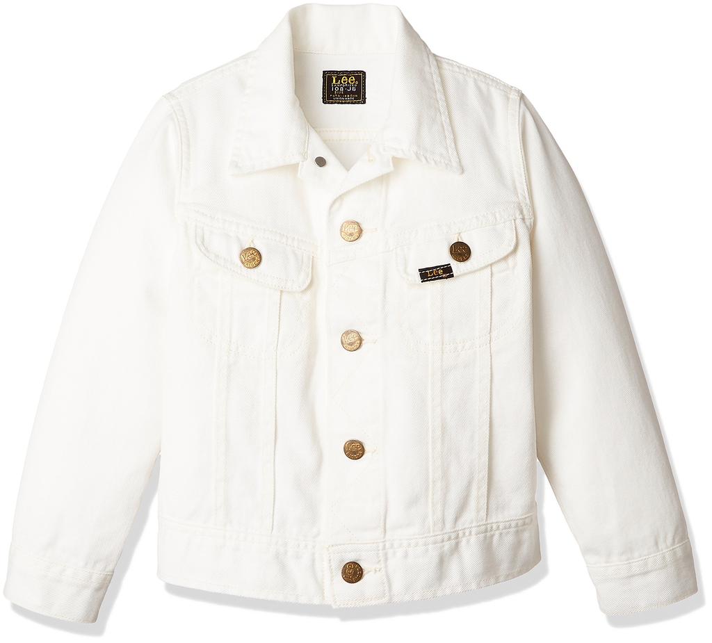 Lee Official Rider Jacket Size Kids' (Sizes 100-140cm, LK1226-3, White, 100)