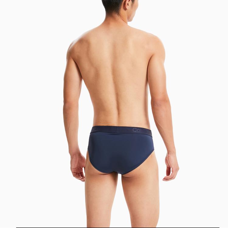 Calvin Klein Matte Base Letter Logo Waistband Fitted Triangle Underwear Men underwear Deep-Blue NB2906-8SB