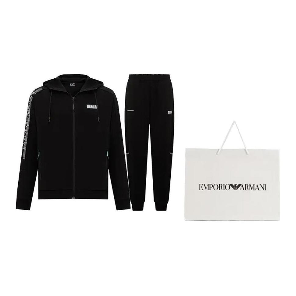 EMPORIO ARMANI EA7 SS24 Casual Sportswear Men's Black 3DPV61-PJUWZ-1200