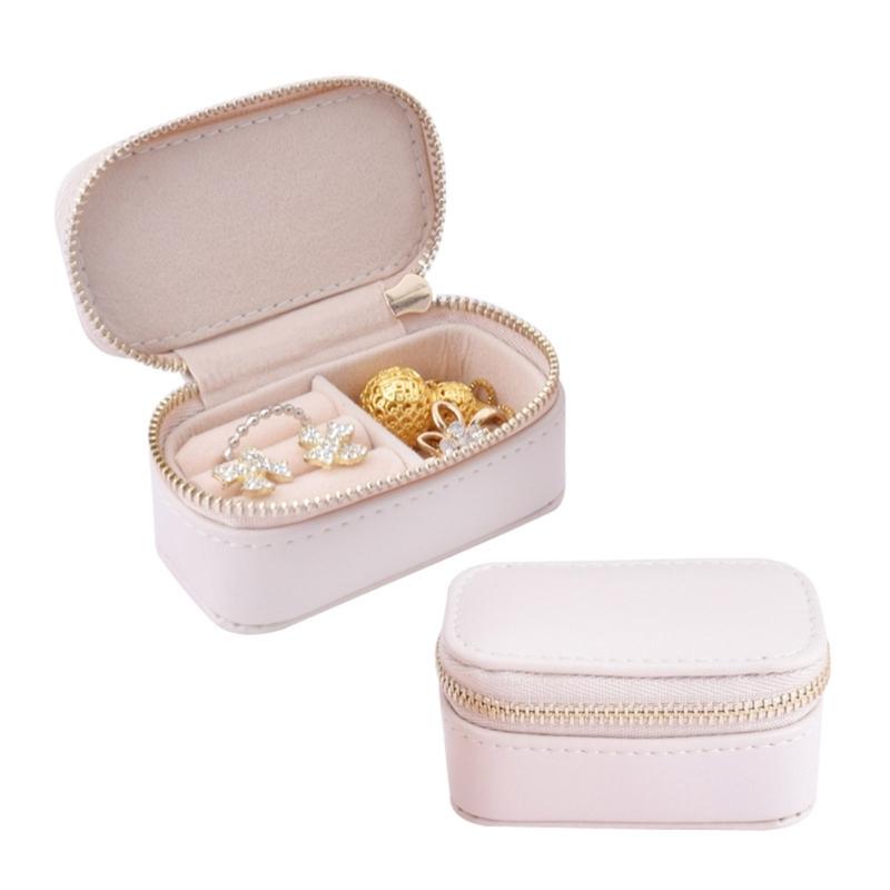 Portable Jewelry Storage Box Rings Earring Travel Case Elegant Organizer Women Necklace Storage Case Diaplay Gift Boxes