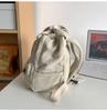 Women's Small Bag Japanese Solid Color Corduroy Schoolbag Female Student Backpack