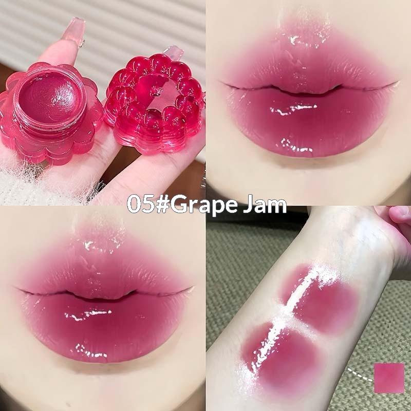 Cappuvini Canned Jelly Mirror Lipstick Lipgloss Hydrating Plumping Lip Stain Lasting Non-Stick Cup Lip Mud For Dry Lips Makeup