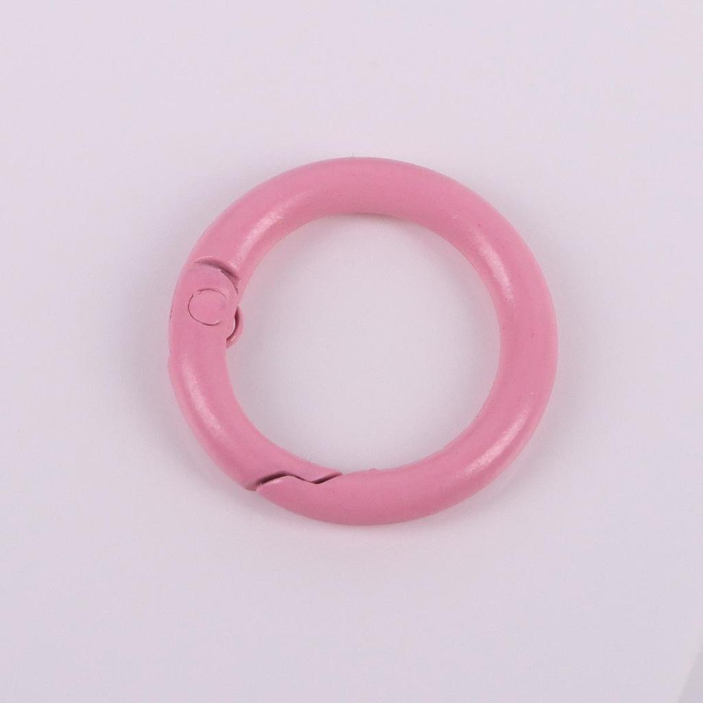 24mm Candy Color Round Metal Keychain - Handmade Spray Painted DIY Jewelry Accessory, Available In Multiple Colors