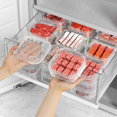 Refrigerator Storage Box Frozen Meat Box for Freezer Storage Kitchen Food Storage with Lid Sealed Fresh-keeping Box