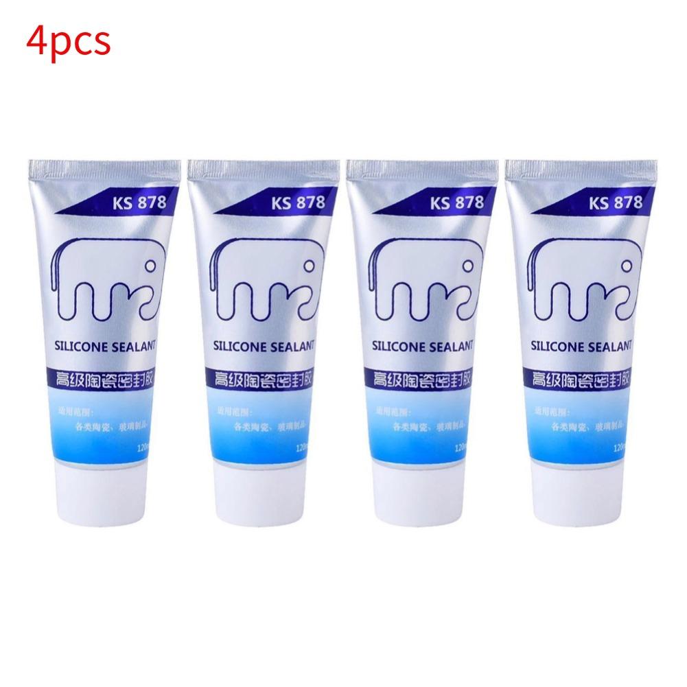 120ml Multipurpose Silicone Sealant Waterproof Caulk Seal Mouldproof Fast Drying Beautify Sewing Adhesive for Kitchen Bathroom