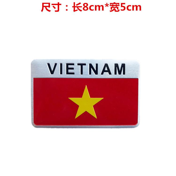 Metalowe naklejki samochodowe z flagą narodową ze stopu aluminium, naklejki dekoracyjne do modyfikacji samochodu, etykiety na karoserię