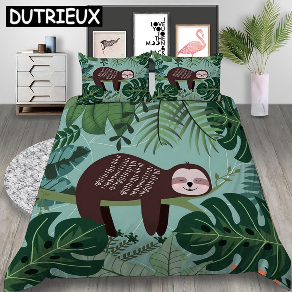 Comforter Cartoon Sloth 3D Printed Bedding Set S S Comforter Bedding Set Bedclothes (No Sheet