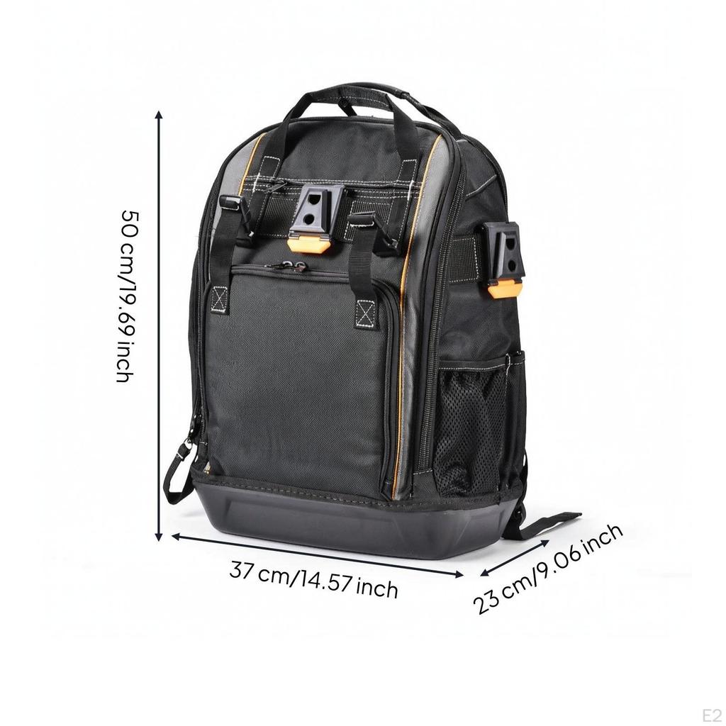 Tool Backpack with Molded Base Rugged Long-Lasting for Maintenance