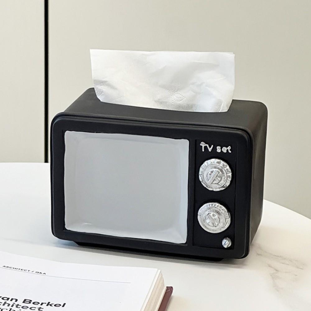 Anti Drop Vintage TV Tissue Storage Box Decorative Vintage TV Model Toy  Children/Kids