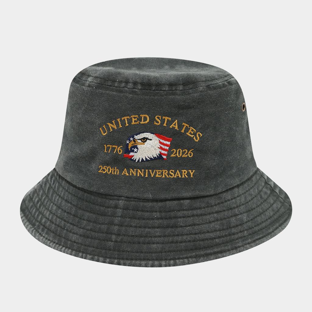 Washed Fisherman's Hat Wide Brim Bucket Hat Windproof Portable Outdoor Hat