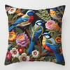 Flower Bird  45cm Pillow Case Vintage Decorative Pillowcase Creative Cushion Cover  Bedroom Accent
