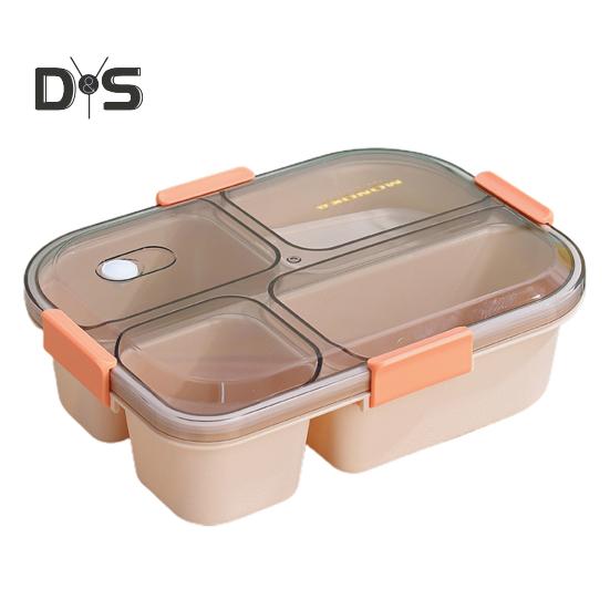 1 Set 1100/1550ML Dust-proof Bento Box Fresh-Keeping Convenient Smooth Opening Lunch Case