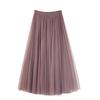 Korean High-Waist Mid-Length Tulle A-Line Skirt - Spring/Summer Pleated Mesh Design