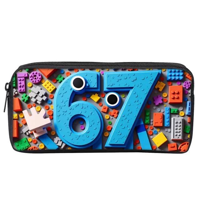 Astuccio Colorato con Stampa Numero 67 Cartone Animato 3D Materiale Scolastico Ragazzo/Ragazze Miglior Regalo Bambini